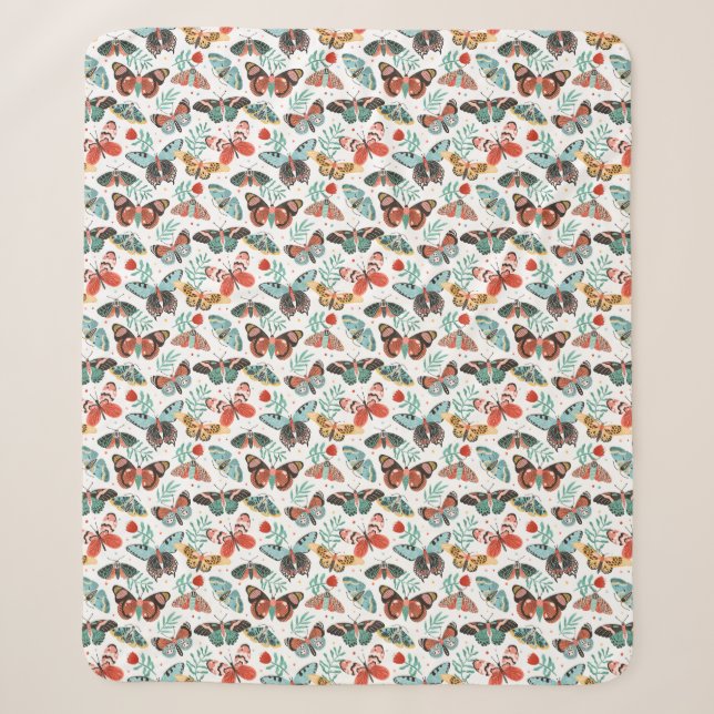 Cosy Butterfly Sherpa Blanket Sherpadecke (Vorderseite)