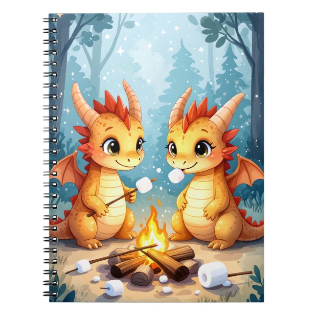 Cosy Campfire Dragons Notebook Notizblock (Vorderseite)