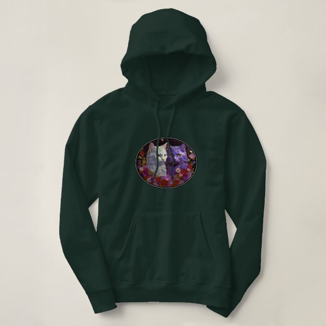 Cosy Cat T - Shirt hoodie (Design vorne)