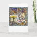 Cosy Chanukah - Grußkarte Feiertagskarte<br><div class="desc">Schicken Sie diesem besonderen jemanden eine Latka’s worth of Chanukah warm mit dieser charmanten Karte des renommierten Künstlers Maria Leonard.</div>
