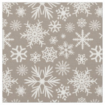 Cosy Chic Mocha Winter Snowflakes Muster