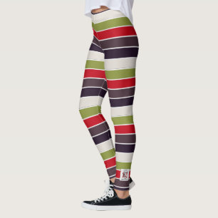 Cosy Christmas Pastell Color Palette Monogram Leggings