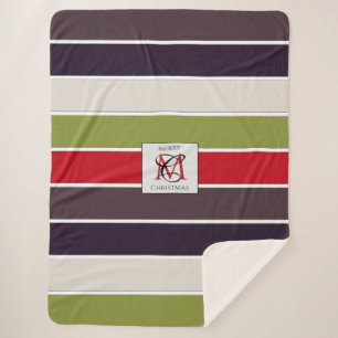 Cosy Christmas Pastell Color Palette Monogram Sherpadecke