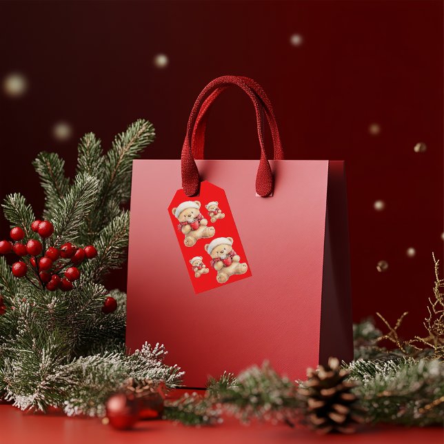 Cosy Christmas Teddy Bear Geschenkanhänger (Von Creator hochgeladen)