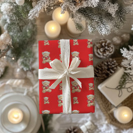 Cosy Christmas Teddy Bear Geschenkpapier