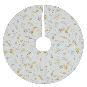 Cosy Classic Gold Arch Weihnachtsmuster weiß Polyester Weihnachtsbaumdecke