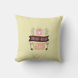 Cosy Coffee Lover's Kissen - Rustikales Café Vibes