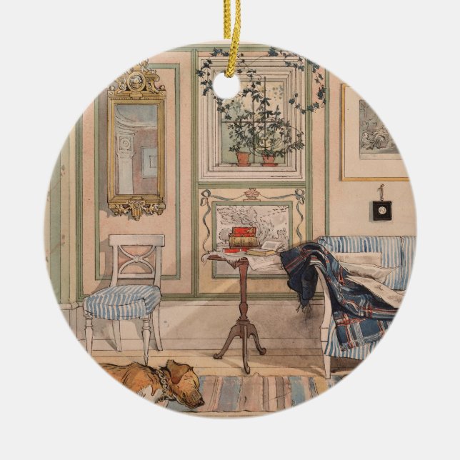 Cosy Corner (by Carl Larsson) Keramik Ornament (Vorne)