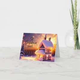 Cosy cotage Weihnachtskarte Karte