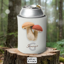 Cosy Cotattecore Crochet Mushroom Monogram Name
