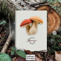 Cosy Cotattecore Crochet Mushroom Monogram Name