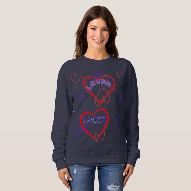 "Cosy Cotton Blend Women's Sweatshirt Stylish wear (Vorne ganz)