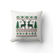 Cosy Coussin nordique de rennes de Noël