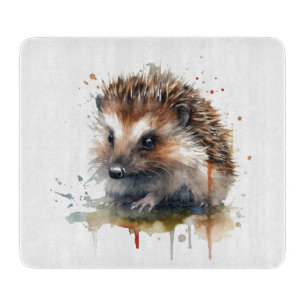 Cosy Critter: Igel in Wasserfarbe Schneidebrett