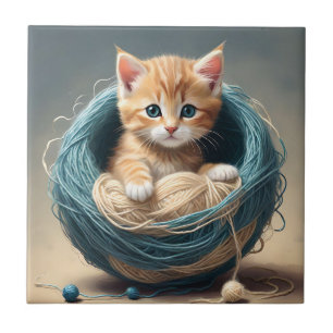 "Cosy Cuddles: The Kitten's Wooly Retreat" Fliese