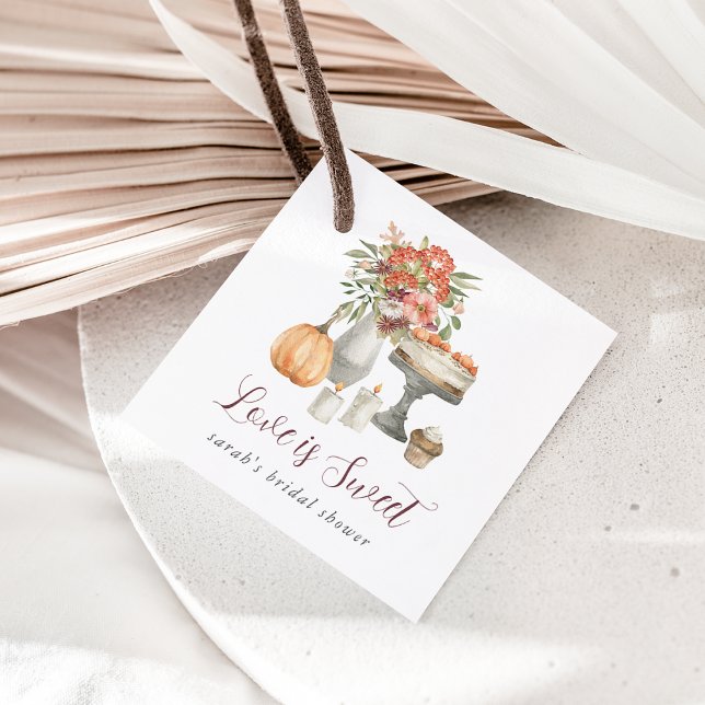 Cosy Fall Pumpkin "Liebe ist süß" Geschenkanhänger (Von Creator hochgeladen)