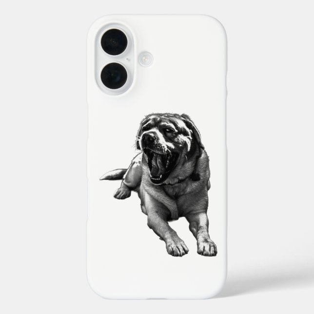 Cosy Fall Yawn iPhone 16 Hülle (Rückseite)