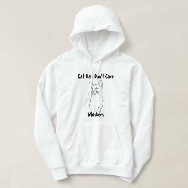 Cosy Feline Friend: Personalisiertes Cat Foto Hood Hoodie (Design vorne)
