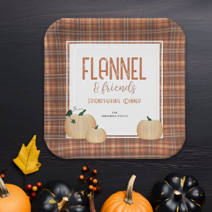 Cosy Flannel and Friendsgiving dinner Pappteller