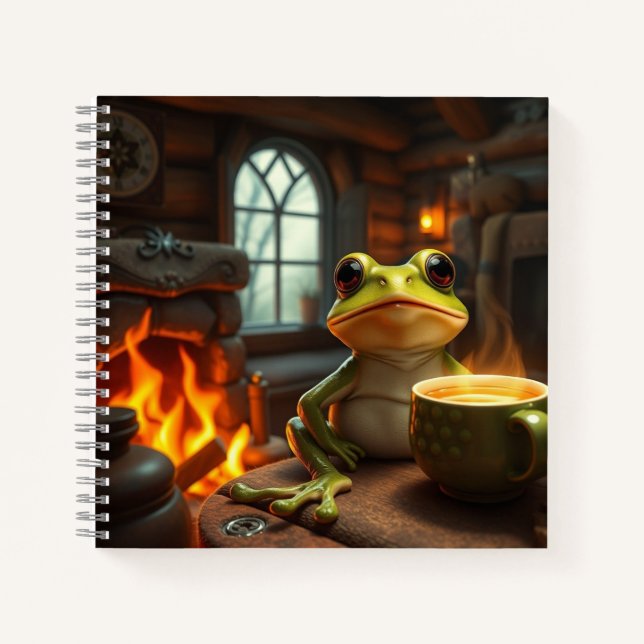 Cosy Frog Notizbuch (Vorderseite)