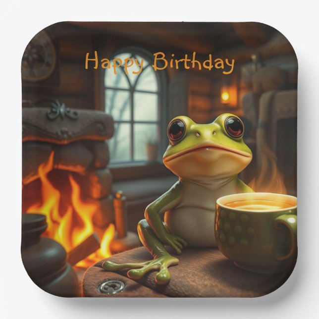 Cosy Frog Pappteller (Vorderseite)