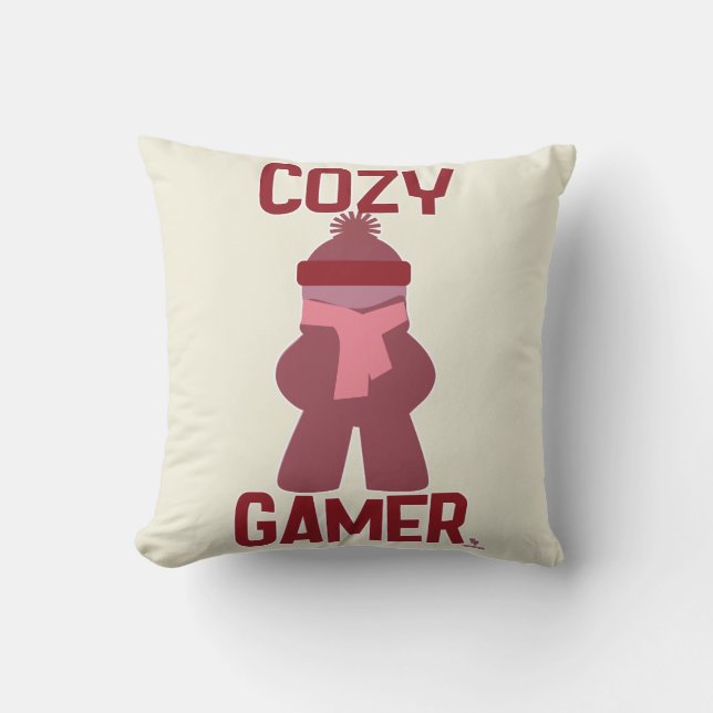 Cosy Gamer Fun Boardgame Meeple Gaming Life Kissen (Vorderseite)