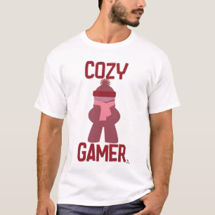 Cosy Gamer Fun Boardgame Meeple Slogan T-Shirt