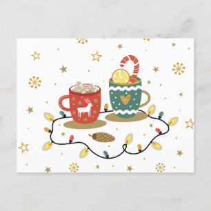 Cosy Gold Weihnachtskaffee Cococoa Feiertagspostkarte