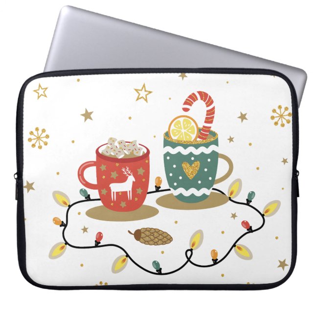 Cosy Gold Weihnachtskaffee Cococoa Laptopschutzhülle (Vorderseite)