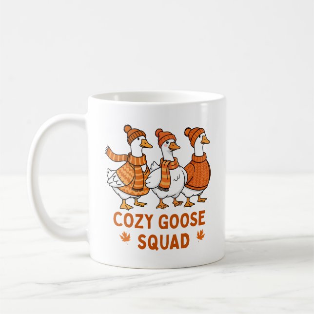 Cosy Goose Squad Autumn Ästhetische Tasse (Links)
