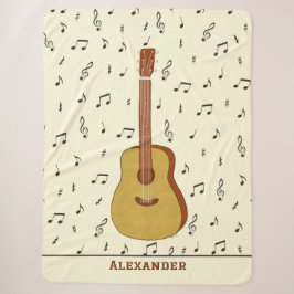 Cosy Guitarrist Musiknote Design Sherpadecke