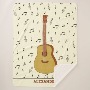 Cosy Guitarrist Musiknote Design Sherpadecke