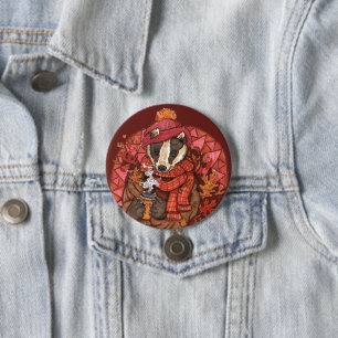 Cosy Herbst Badge Art Button