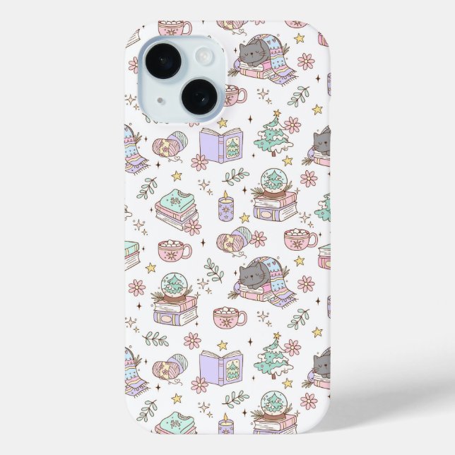Cosy Holiday Cat Phone Case (Rückseite)