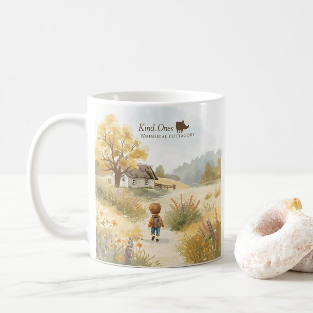 Cosy Hütte Path Coffee Tasse - Kind_Ones Whimsical (Mit Donut)