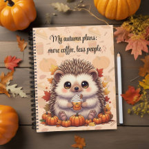 Cosy Igel Herbst Coffee Notebook