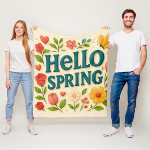 Cosy into Spring - "Hello Spring" Fleecedecke