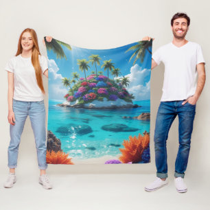 Cosy Island Escape - Landschaftliches Paradies Fleecedecke
