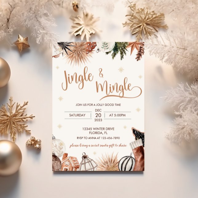 Cosy Jingle & Mingle Weihnachts-Party Einladung (Von Creator hochgeladen)