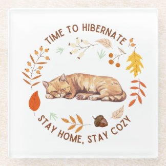 Cosy Kitty Fall Erntedank Glass Untersetzer