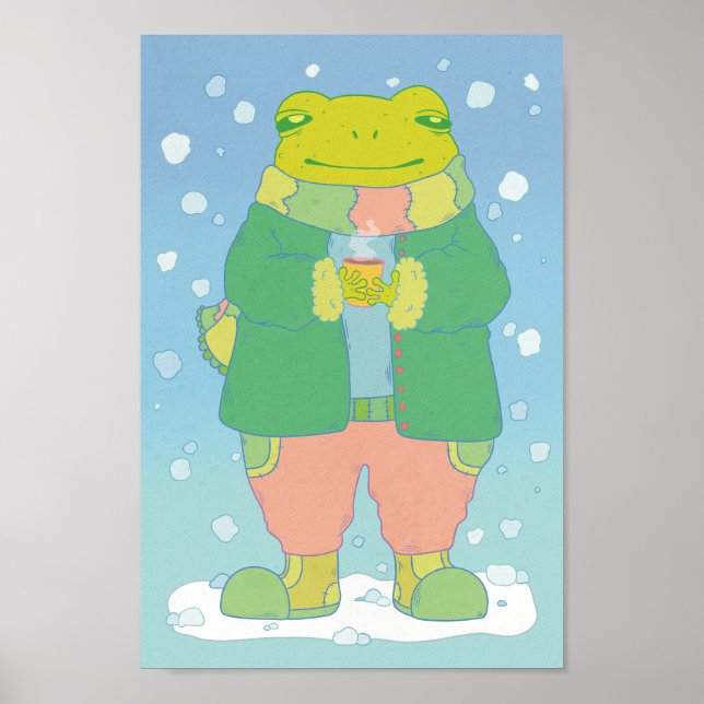 Cosy Little Frog Poster (Vorne)