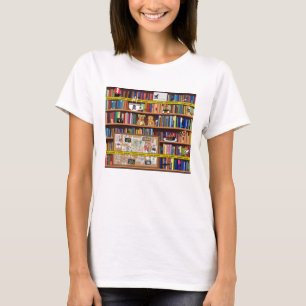 Cosy Mystery Bookshelf T-Shirt