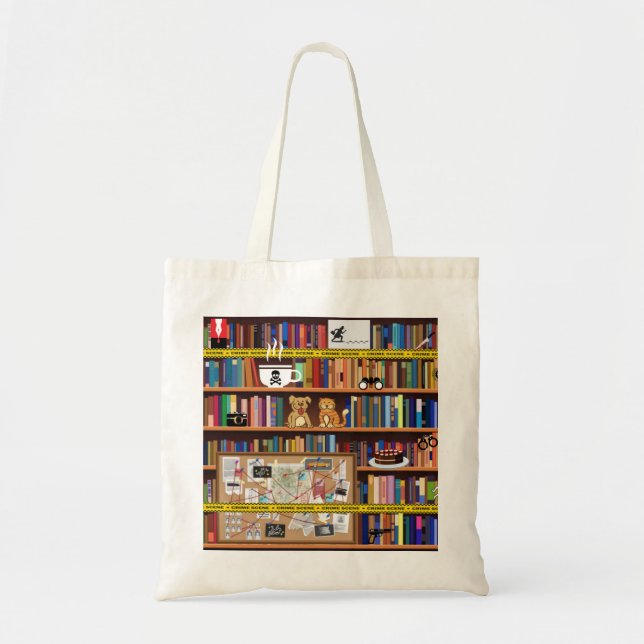 Cosy Mystery Bookshelf Tragetasche (Vorne)