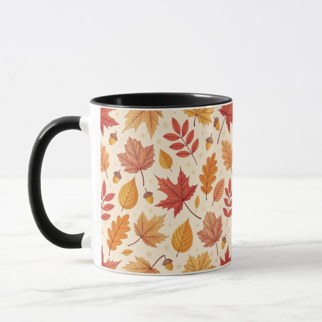 "Cosy Nature Inspiriert Leaf Design Tasse" Tasse (Links)