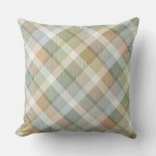 Cosy plateau de tartan coloré, oreiller à lancer r