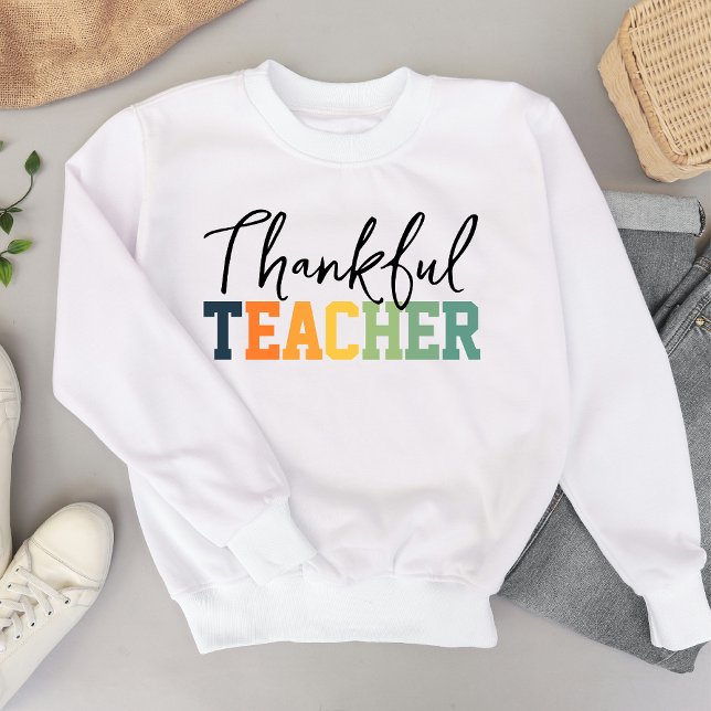Cosy Pumpkin Danksagend Lehrerin Sweatshirtt für d Sweatshirt (Von Creator hochgeladen)