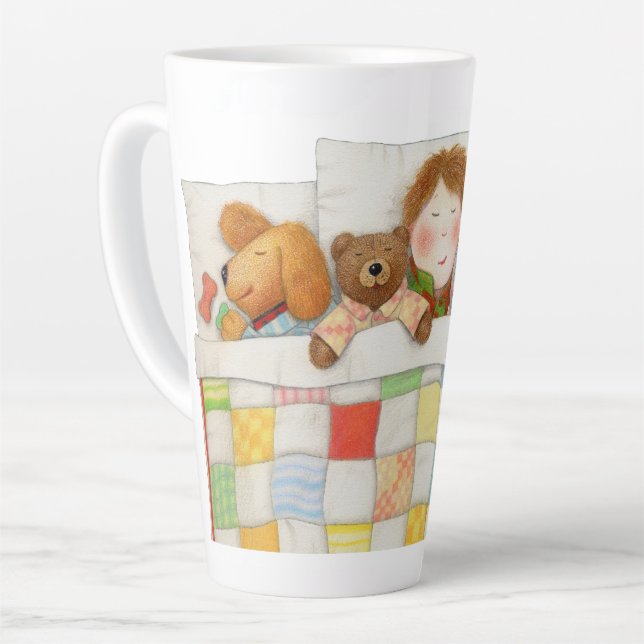COSY QUILT Tall Tapis White Mug (Angle gauche)