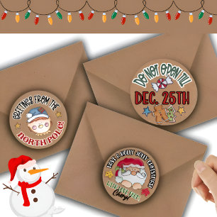 Cosy rustic Christmas Kraft Thema Classic Stickers Etiketten