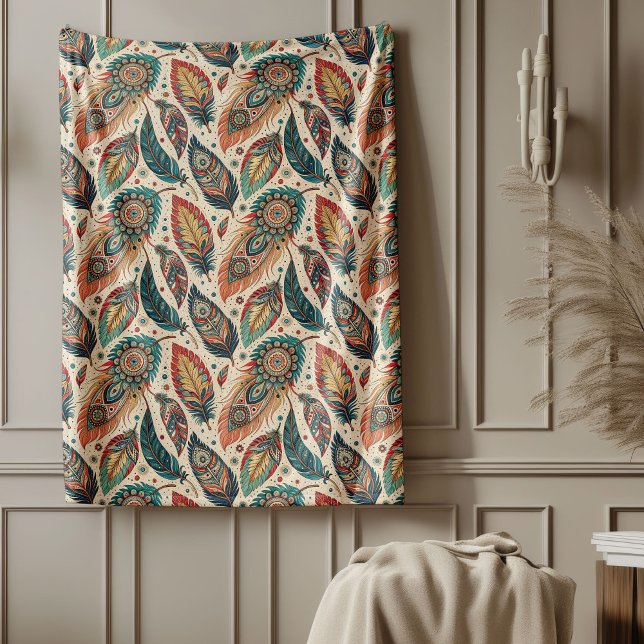 Cosy Stammeskultur geometrische Blanket Boho Muste Fleecedecke (Cozy Tribal Ethnic Blanket Geometric Boho Patterns)