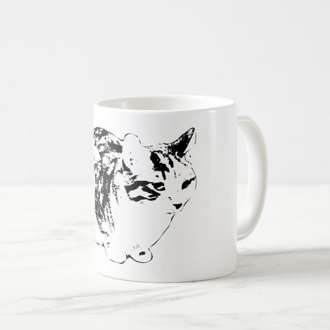 Cosy Tabby on Winter Watch Kaffeetasse (VorderseiteRechts)